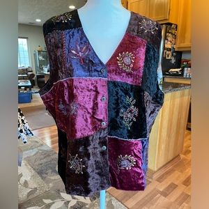 Velvet Embroidered Vest